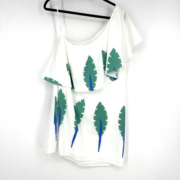 NWT Anthropologie Corey Lynn Calter One‎ Shoulder Caline Cotton Mini Dress Small - Picture 4 of 8